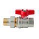 Кран с американкой KOER EXTREME KE.227-20 - 3/4" ручка "бабочка" красная (KR5766) KR5766 фото 2