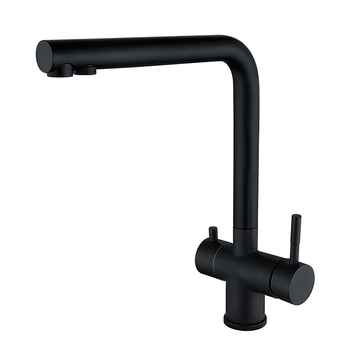 купить Змішувач для кухні з виходом для питної води Zerix LUX-021 Black з нерж. сталі SUS304 (ZX4870) фото