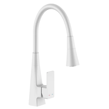 купить Змішувач для кухні MIXXUS ETNA 014-T NUT WHITE REFL.WHITE (Колір білий+силіконовий вилив білий) (MI8424) фото