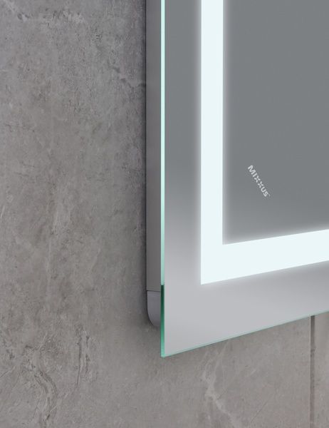 купити Дзеркало MIXXUS WARM MR02-80x60 з LED Touch, Anti-fog, димером, рег. яскравості, годинником (MI6004) фото