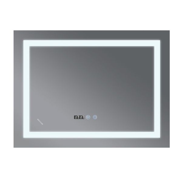 купити Дзеркало MIXXUS WARM MR02-80x60 з LED Touch, Anti-fog, димером, рег. яскравості, годинником (MI6004) фото