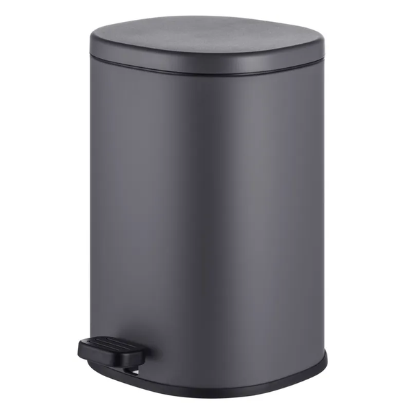 купить Мусорное ведро с плавным закрытием овальное MIXXUS PREMIUM OLIVARY-TC0105 GRAPHITE 5 л (цвет графит) (MI7063) фото