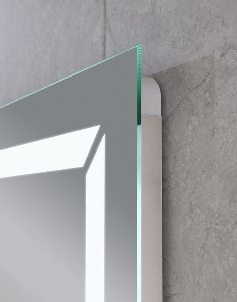 купить Зеркало MIXXUS LIGHT MR01-90x70 с LED Touch, Anti-fog, димером, рег. яркости, часами (MI5999) фото