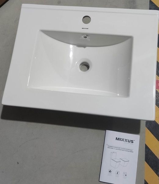 купити Раковина меблева Mixxus Premium CUBIC-1501 610х460х170mm з отвором під змішувач та переливом (MP649 фото