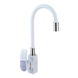 Смеситель для кухни MIXXUS MAGNUM 011 NUT WHITE-CHR. REFL.WHITE с гибким изливом (Цвет белый/хром+излив белый) (MI6204) MI6204 фото 1