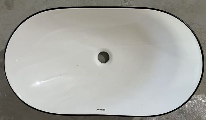 купить Раковина накладна MIXXUS PREMIUM WAVE-0105 EDGE BLACK 620х360х160mm (MP6556) фото