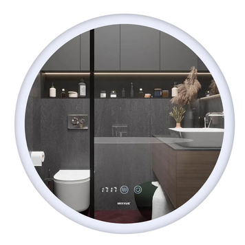 купить Дзеркало MIXXUS PLAIN MC10-80 з LED Touch, Anti-fog, димером, рег. яскравості, годинником (MI6932) фото