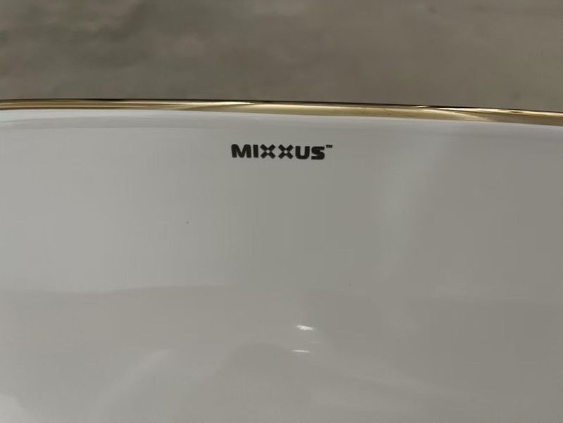 купить Раковина накладна MIXXUS PREMIUM ELLIPSE-0105 EDGE GOLD 600х400х150mm (MP6564) фото