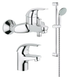 Комплект змішувачів для ванної кімнати Grohe Euroeco N (124428) 124428 фото 1