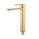 Змішувач для умивальника високий Haiba KUBUS 001 (HIGH) BRUSHED GOLD (HB9623) HB9623 фото 3