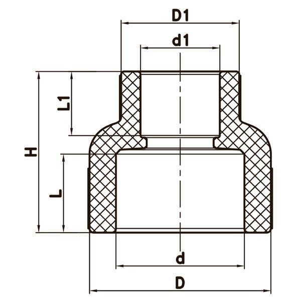 купити Муфта редукційна ВВ 50x40 PPR Koer K0038.PRO (KP0046) фото