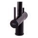 Смеситель кухонный на две воды Zerix LUX-024 Black с выдвижной лейкой (нерж. сталь) (ZX5556) ZX5556 фото 4