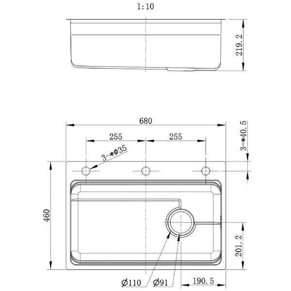 купить Мойка из нерж. стали MIXXUS MS6846-SET-01 MICRO DECOR GRAPHITE (3.0/0.8) комплект (цвет графит) (MI8388) фото
