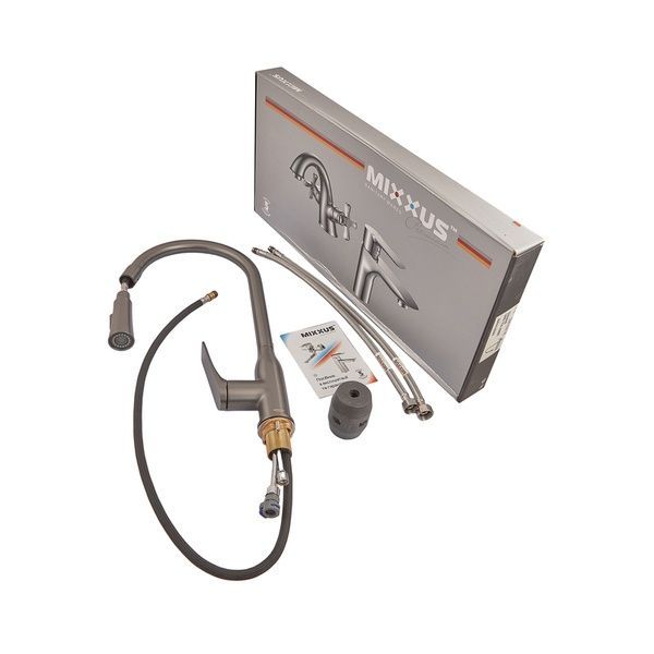 купить Смеситель для кухни MIXXUS PREMIUM DERBY 014 NUT GRAPHITE (Цвет графит) (MI6611) фото