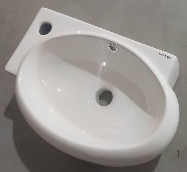 купити Раковина підвісна Mixxus Premium DIVERSE-1201-R 400х215х140mm з отвором під змішувач та переливом ( фото