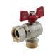 Кран шаровой Nolf classic NFC.841-08-3/4"FM ГШБ с накидной гайкой угловой, ручка "бабочка" красная (NF3159) NF3159 фото 3
