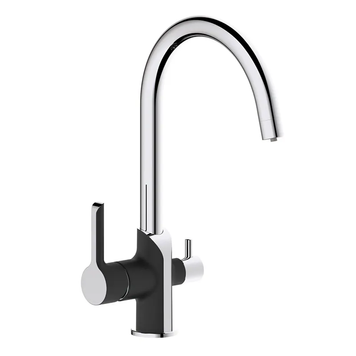 купить Змішувач для кухні MIXXUS PREMIUM EDEM 021 BLACK з виходом для питної води (Колір чорний/хром) (MI5925) фото