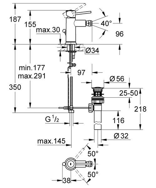купити Змішувач для біде Grohe BauClassic (32864000) фото