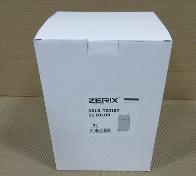 купити Відро для сміття кругле ZERIX SOLO-TC0107 SS COLOR 7 л (колір нержавійка) (ZX5899) фото