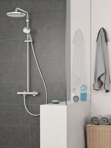 купити Душова система з термостатом для душа Grohe New Tempesta Cosmop. System (26670000) фото