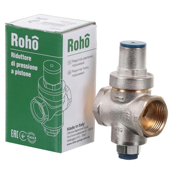 Редуктор давления Roho R1201-075 - 3/4" ВВ, PN16 (1-5,5 бар) поршневой (RO0144) RO0144 фото
