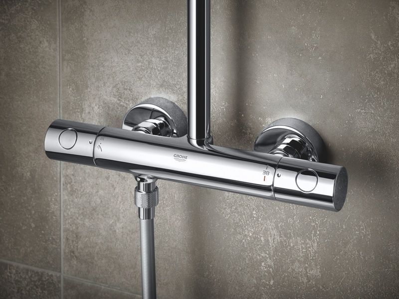 купити Душова система з термостатом для душа Grohe New Tempesta Cosmop. System (26670000) фото