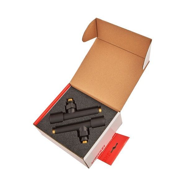 купить Комплект кранів рушникосушарки кутовий M1/2''xM1/2'' подовжений KOER KR.SET.535 BLACK (KR5844) фото