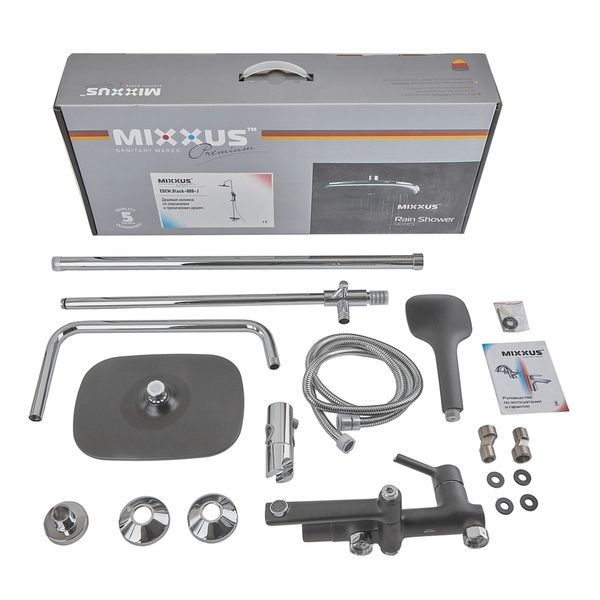 купить Душевая колонна MIXXUS PREMIUM EDEM 009-J BLACK со смесителем (Цвет черный) (MI5842) фото