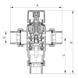 Клапан смесительный термостатический трехходовой 3/4'' (с накидн. гайками) Koer KR.1258 (KR2818) KR2818 фото 3