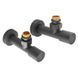 Комплект кранів рушникосушарки кутовий M1/2''xM1/2'' подовжений KOER KR.SET.535 BLACK (KR5844) KR5844 фото 5