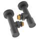 Комплект кранів рушникосушарки кутовий M1/2''xM1/2'' подовжений KOER KR.SET.535 BLACK (KR5844) KR5844 фото 6