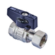 Кран шаровый Roho R115-050B -1/2"х1/2" прямой Н/Г, ручка "бабочка" черная (RO0232) RO0232 фото 1